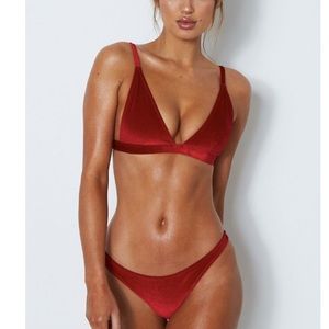 Red velvet swim suit bikini
